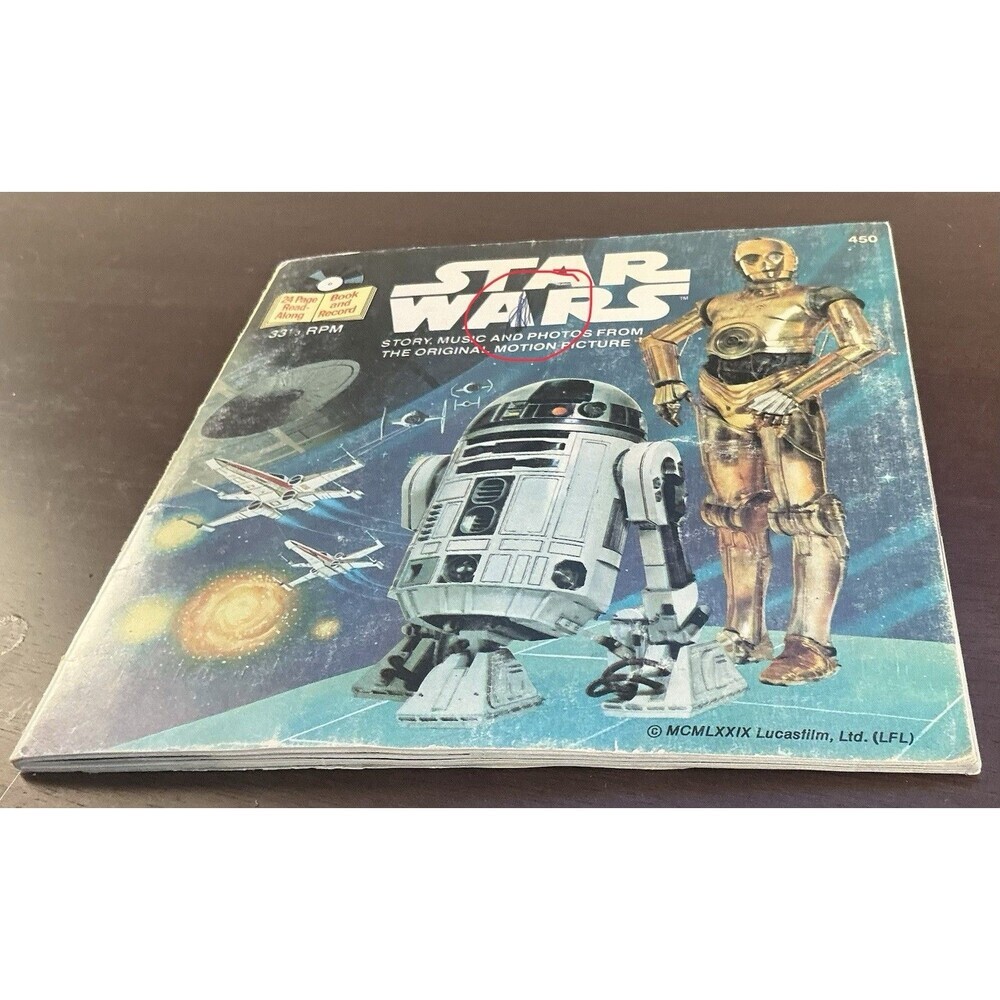 Vintage 1979 Star Wars 24-Page Read-Along Book and 33⅓ RPM Record (No. 450)